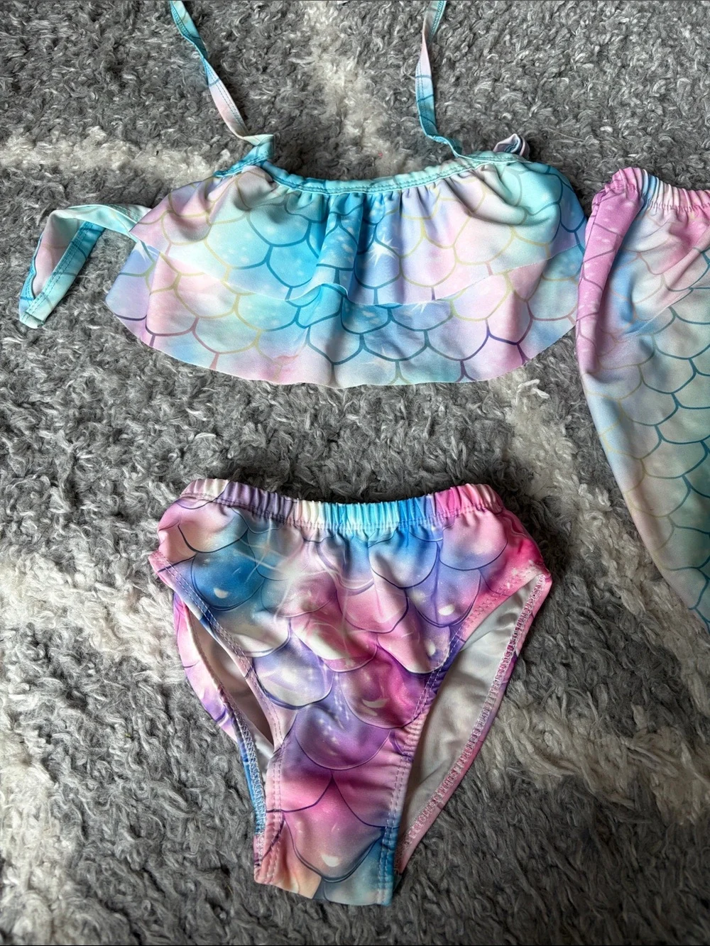 Girls Mermaid Bathing Suit & Tail - 4T